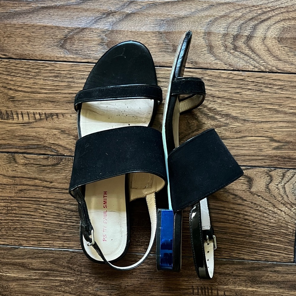 PS Paul Smith Black and Blue Sandals